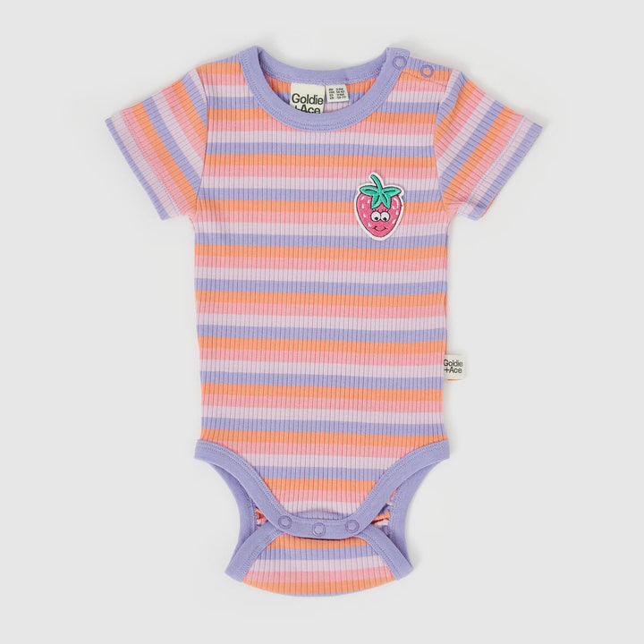 Bodysuit | Tutti Frutti Stripe - Purple Multi