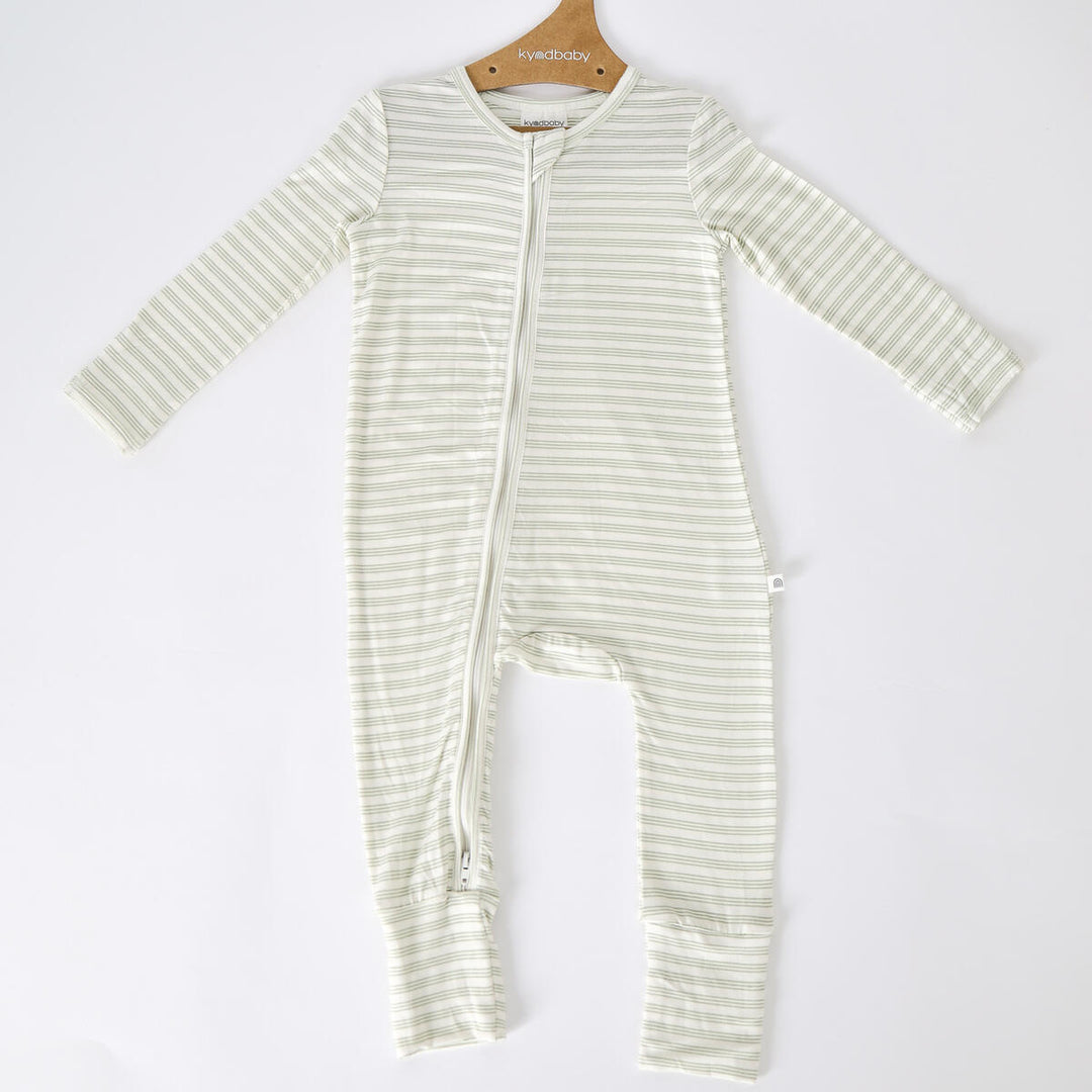 Onesie | Day or Night - Sage Stripe