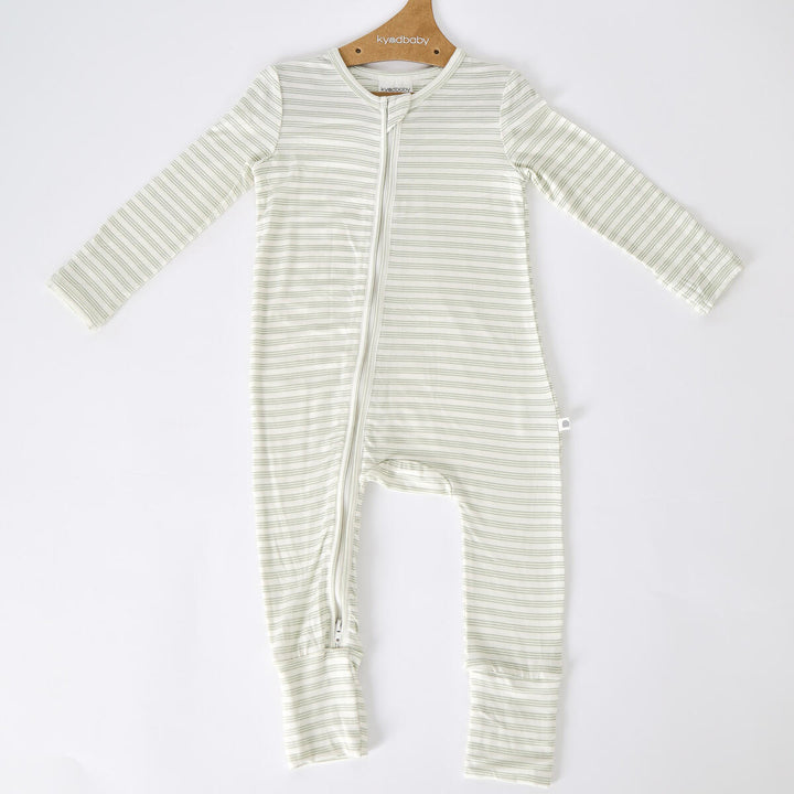 Onesie | Day or Night - Sage Stripe