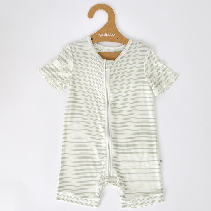 Onesie | Short Sleeve - Sage Stripe