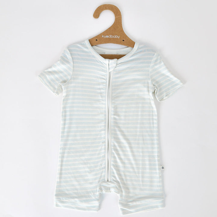 Onesie | Day or Night Short Sleeve - Sky Blue Stripe