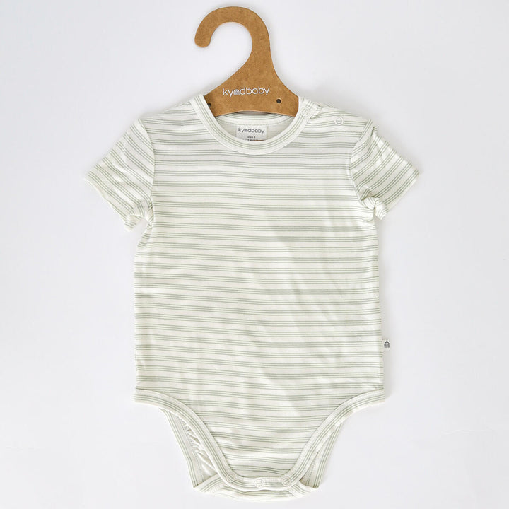 Bodysuit | Short Sleeve - Sage Stripe