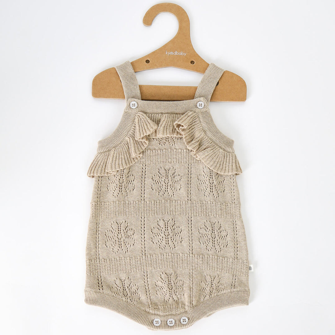 Romper | Jacquard Knit Frill - Pointelle