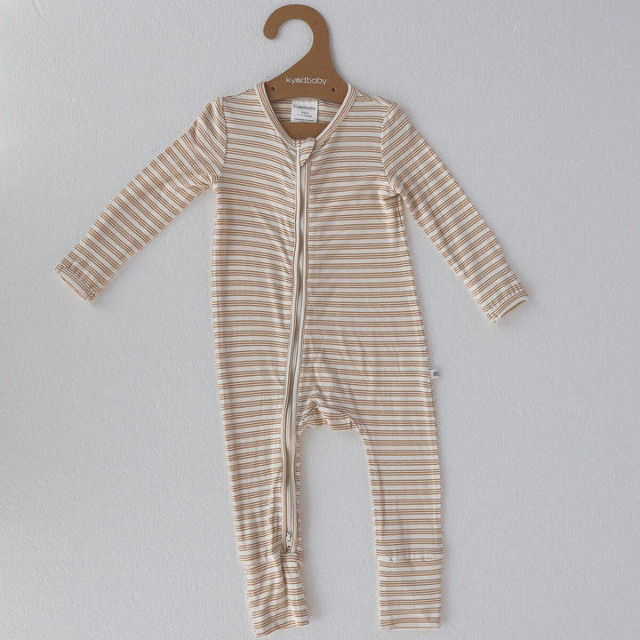 Onesie | Day or Night Long Sleeve - Neutral Stripe