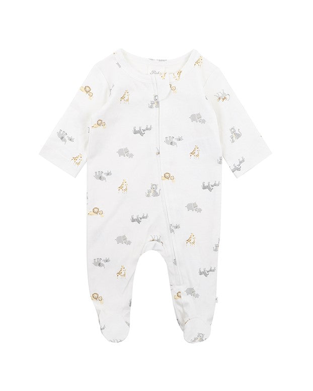 Onesie | LS Zip - Safari