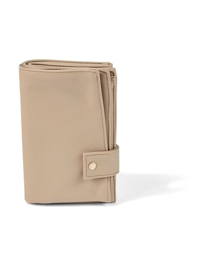 Nappy Changing Pouch - Oat Vegan Leather