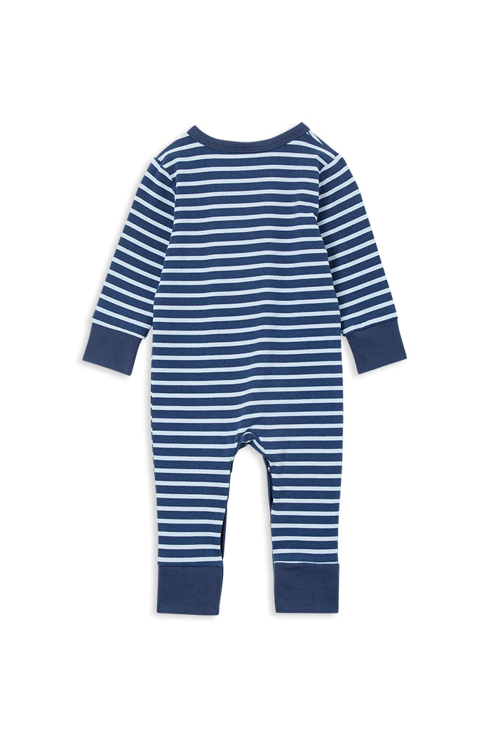 Romper | Henley - Indigo Stripe