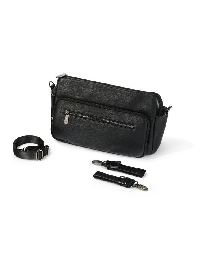 Pram Caddy | Multitasker - Black Vegan Leather