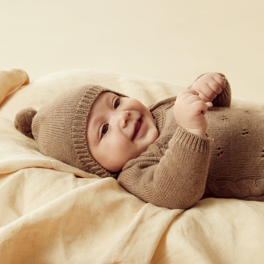 Knitted Bonnet | Walnut