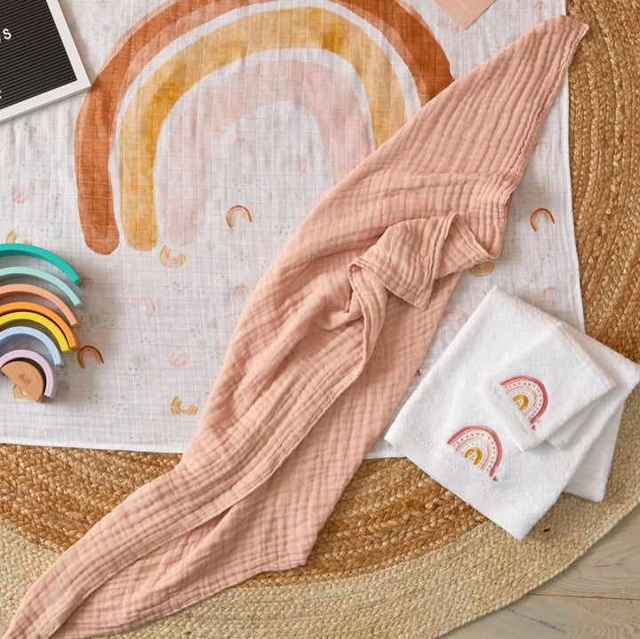 Muslin Blanket | Double Cotton - Peach Whip