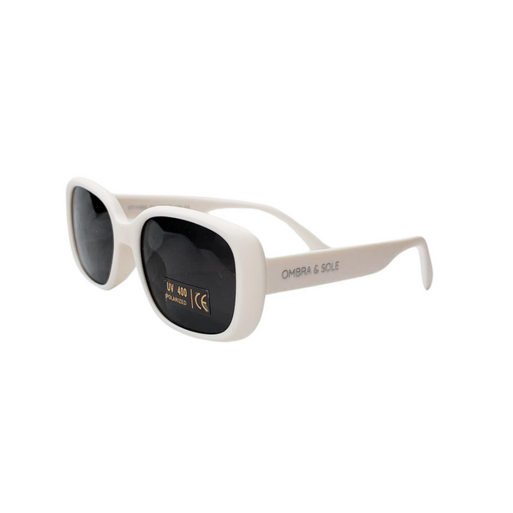 Sunglasses | Rectangular - Pebble (Off-White)