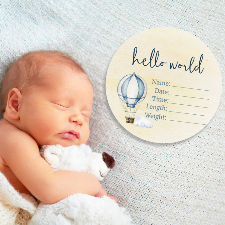 Announcement Disc | Hot Air Balloon - Hello World