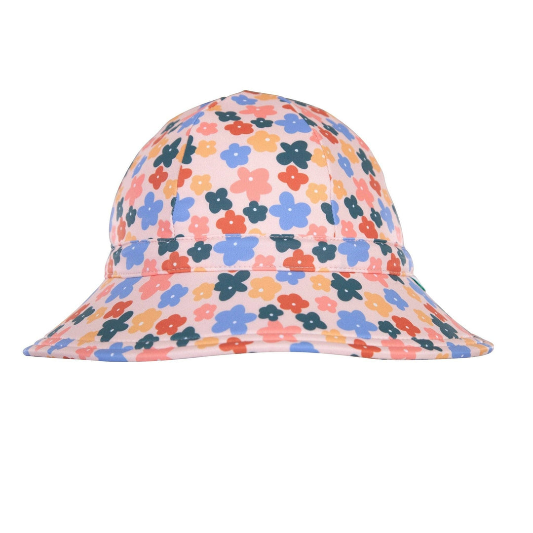 Swim Hat | Wide Brim - Flower Fields