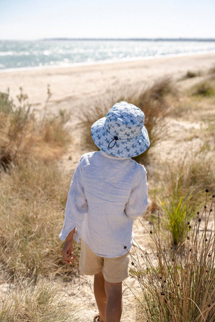 Hat | Wide Brim - Swimming Fish