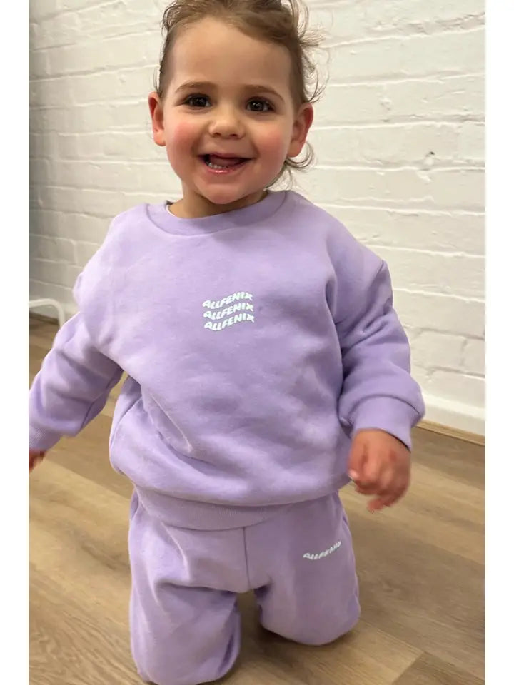 Track Pants | Mini Waves - Lilac