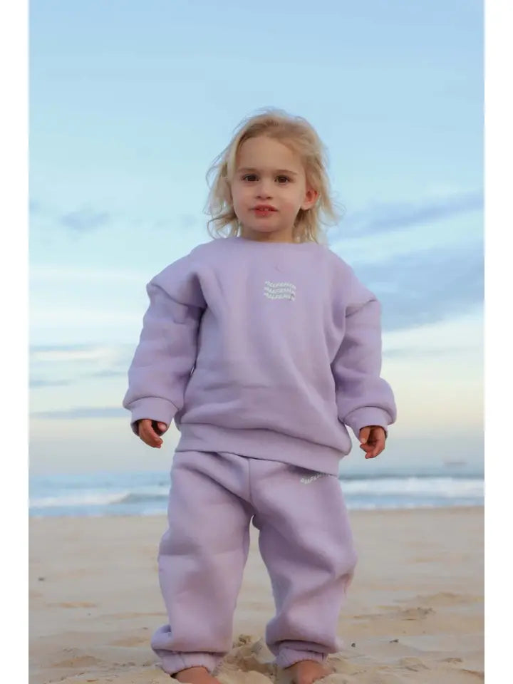 Track Pants | Mini Waves - Lilac