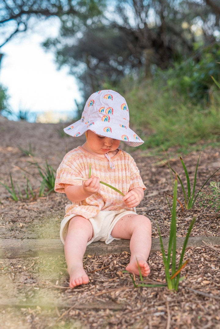 Hat | Wide Brim - Rainbow Squiggle