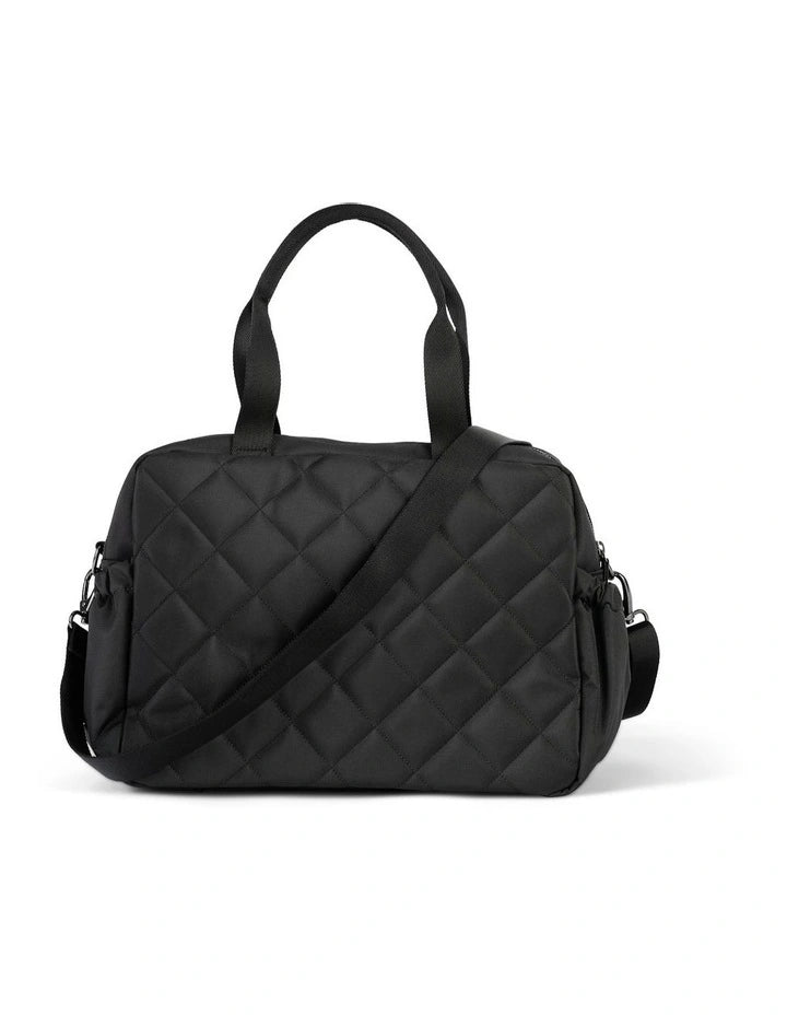 Carry All Nappy Bag - Black Quilted Diamond