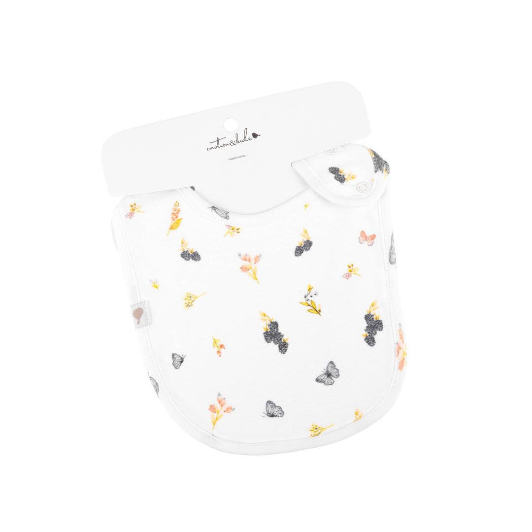 Bib | Organic Cotton - Berries and Butterflies