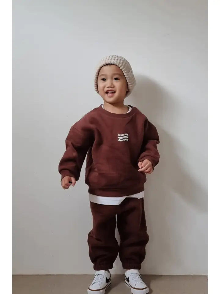 Track Pants | Mini Waves - Chocolate