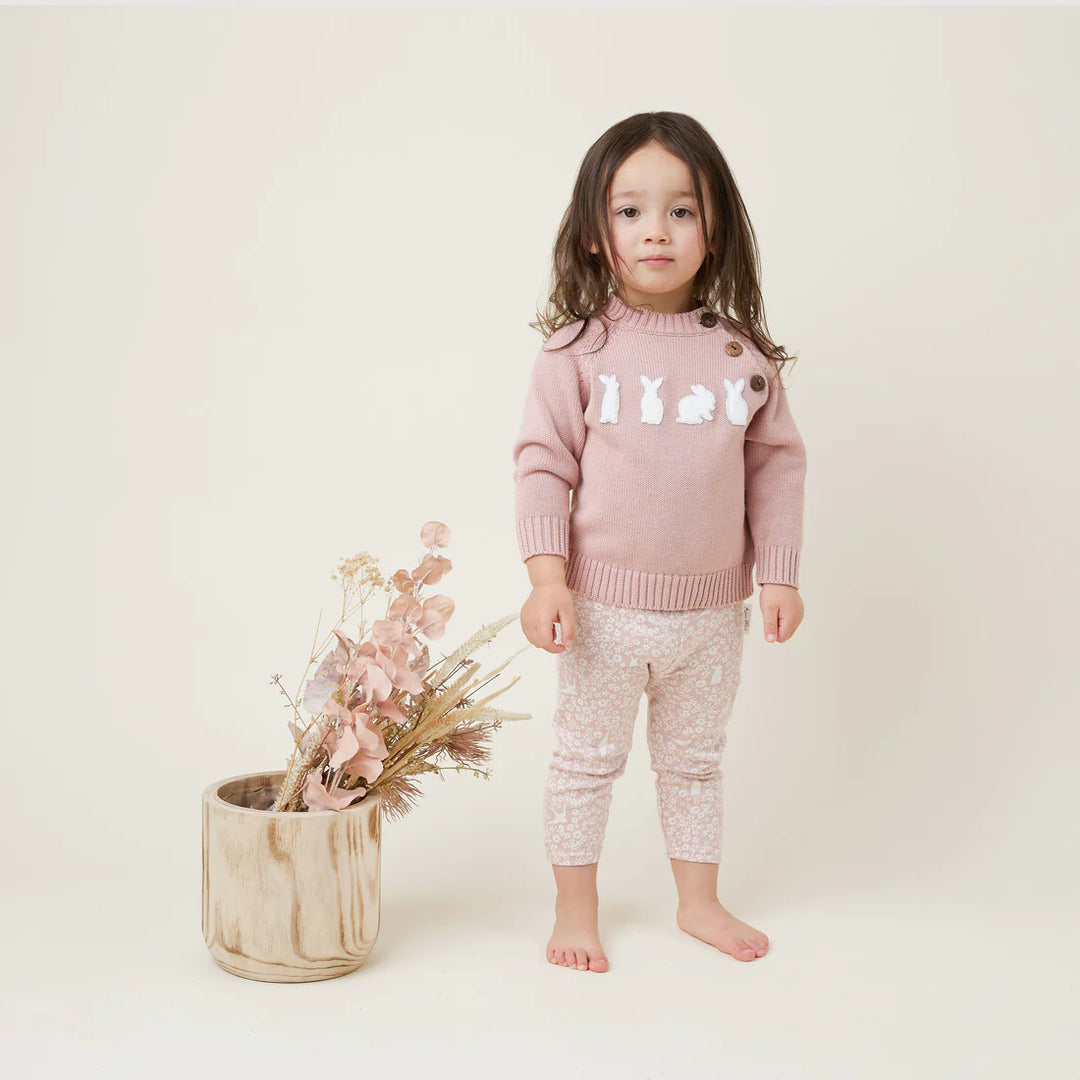 Jumper | Knit Bunny - Rose