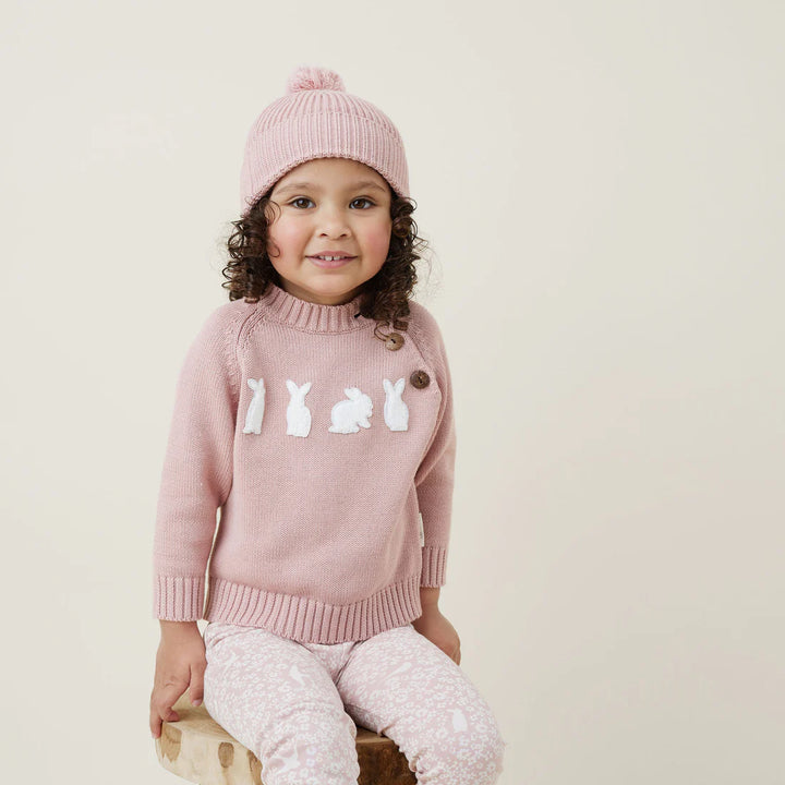 Jumper | Knit Bunny - Rose