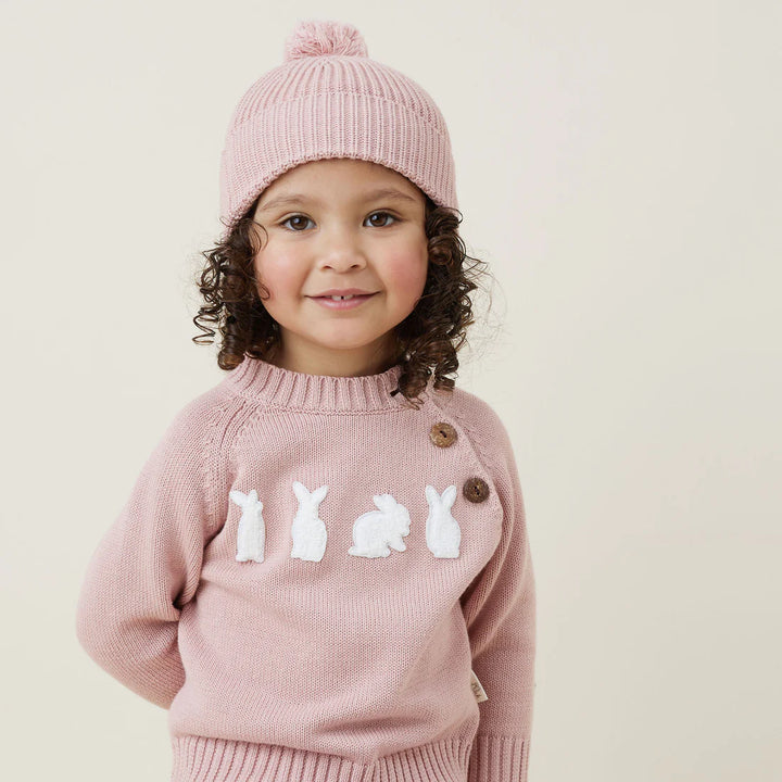 Jumper | Knit Bunny - Rose