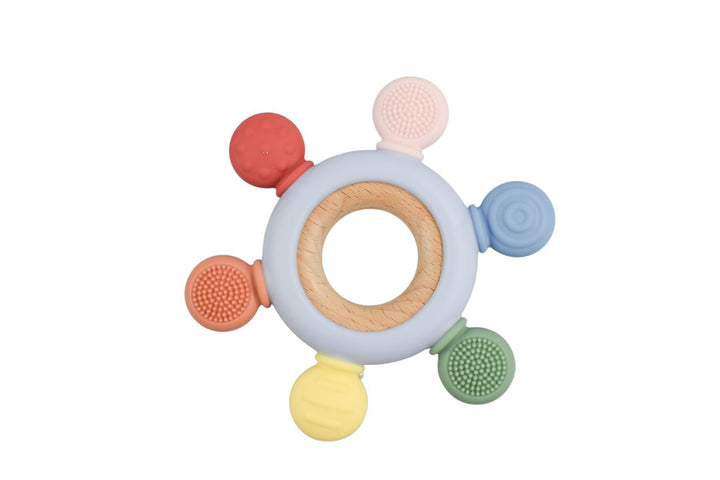 Silicone and Wood Teether Ring