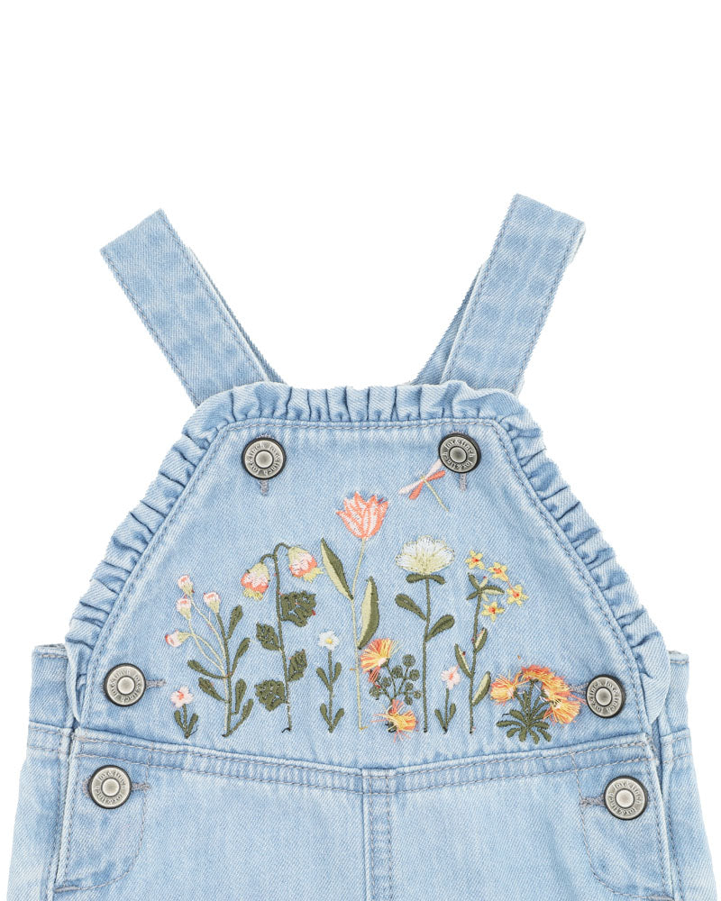 Overalls | Embroidered Denim - Botanica