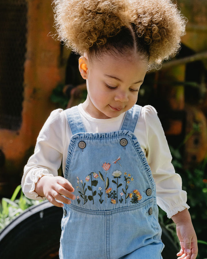 Overalls | Embroidered Denim - Botanica