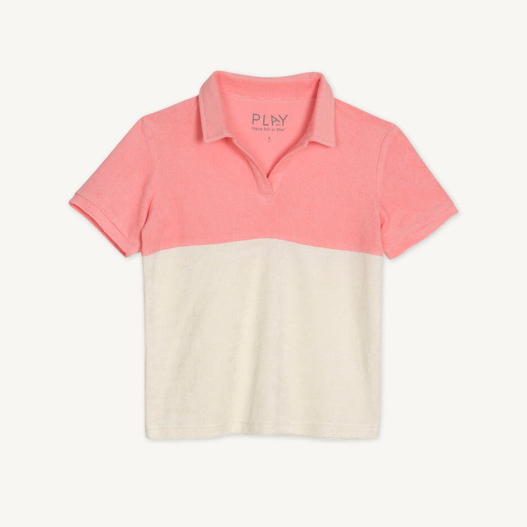 Top | Terry Nice Polo - Peach