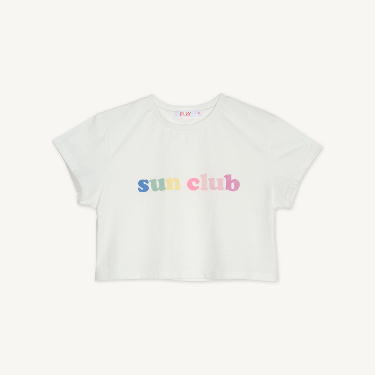 Tee | Sunclub Crop - White