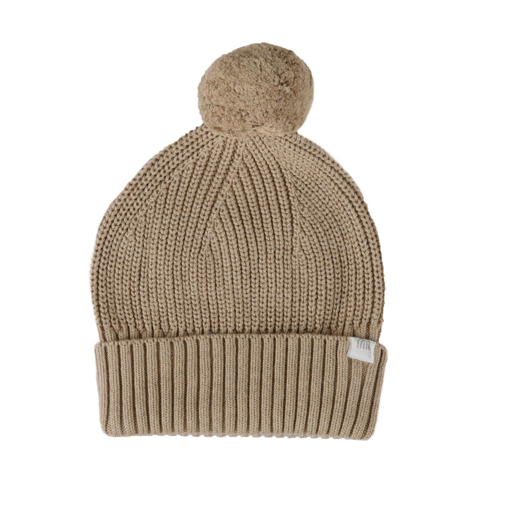 Beanie | Chunky Rib Knit - Caramel Marle