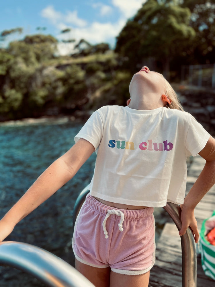 Tee | Sunclub Crop - White