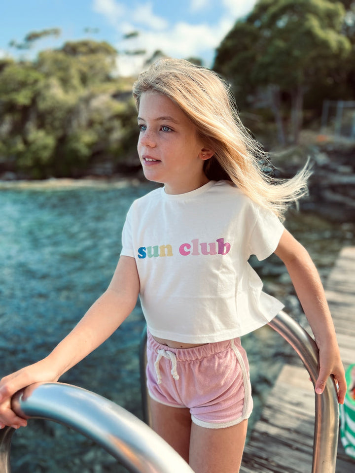 Tee | Sunclub Crop - White