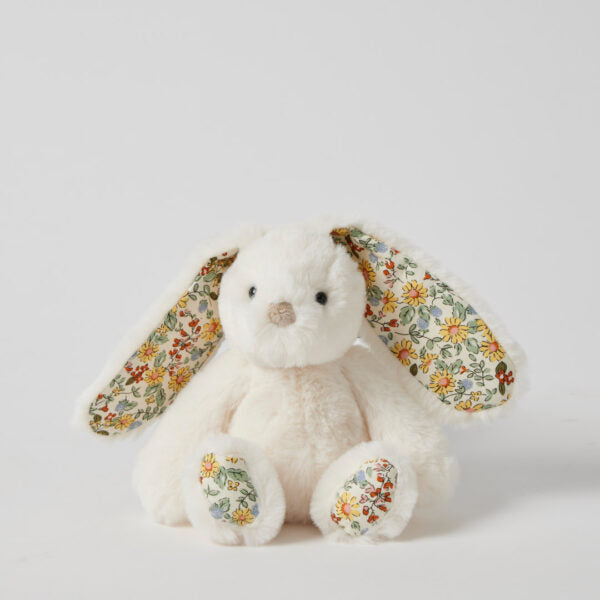 Bunny | Small - Floral White Rattle