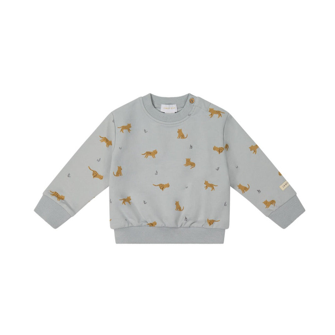 Sweatshirt | Oversized Jalen - Lenny Leopard Ocean Spray