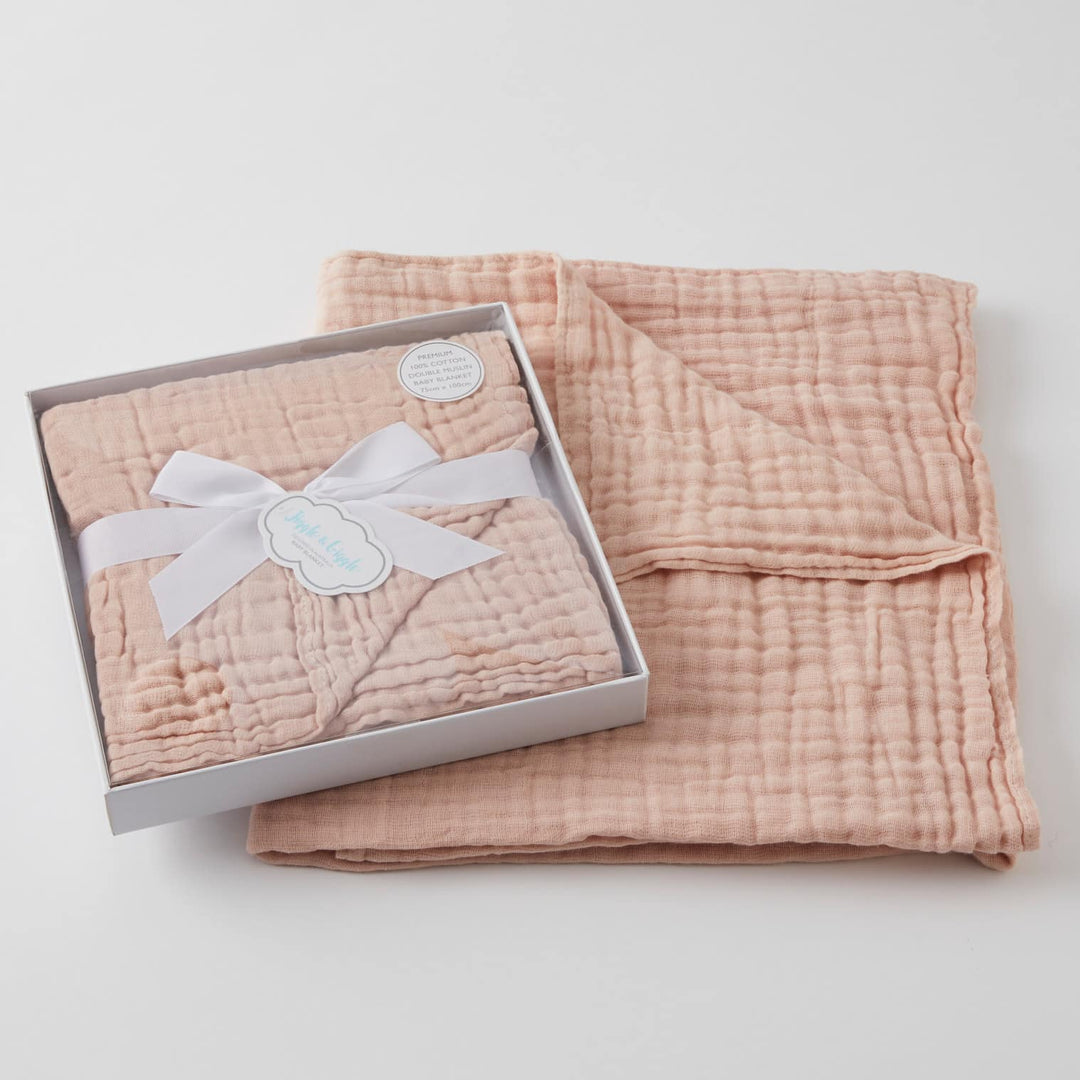 Muslin Blanket | Double Cotton - Peach Whip