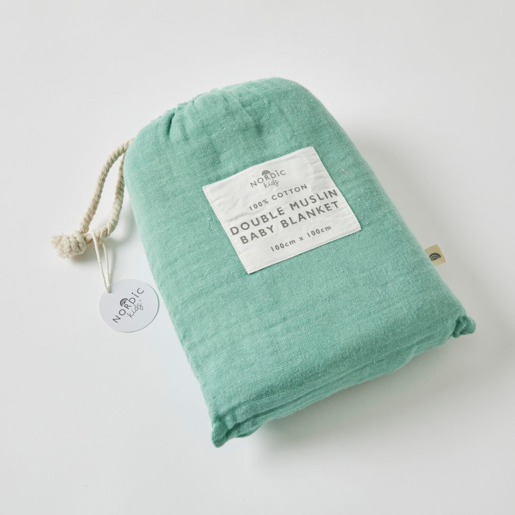 Muslin Blanket | Double Cotton - Forest Green