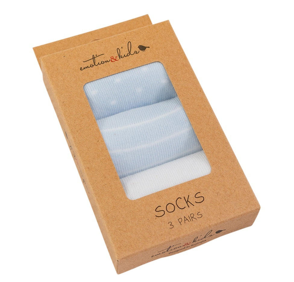 Socks | 3pk Classic Baby - Blue