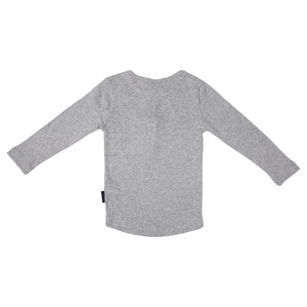 Top | Henley Long Sleeve - Grey Marle