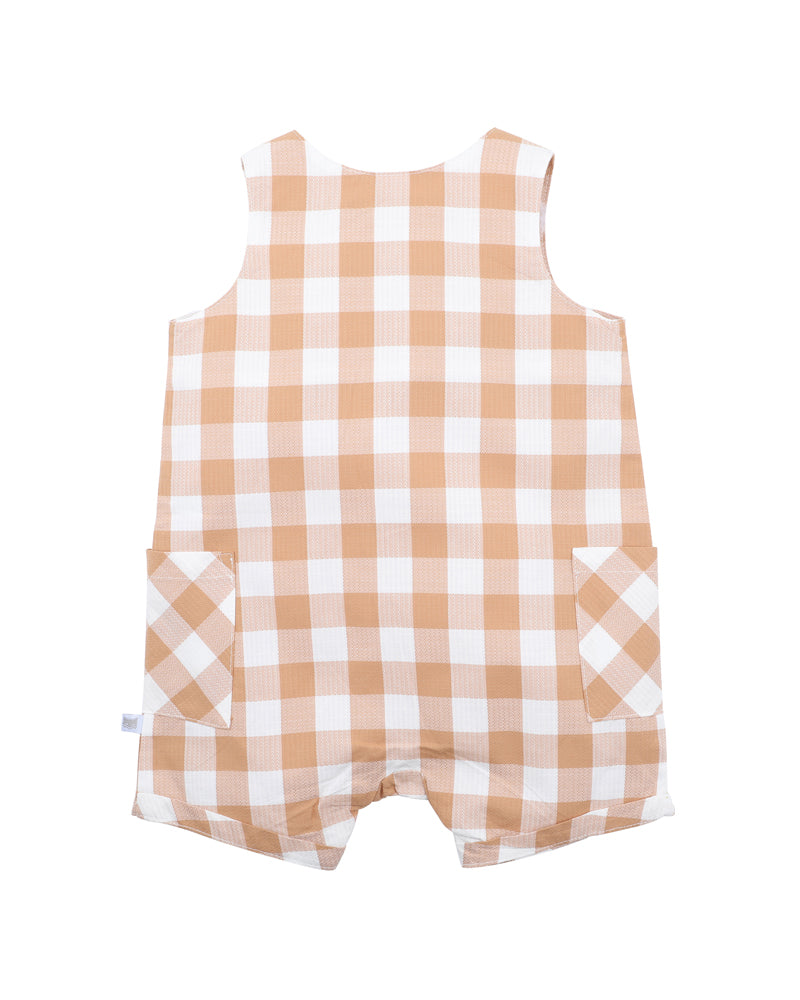 Romper | Lion - Caramel Check