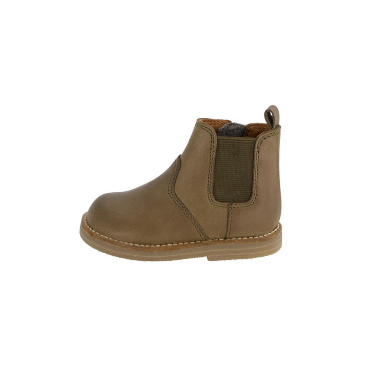 Boots | Leather with Elastic Side - Olive