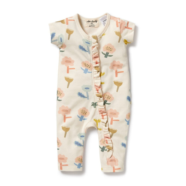 Zipsuit | Organic - Cookie Cut Floral