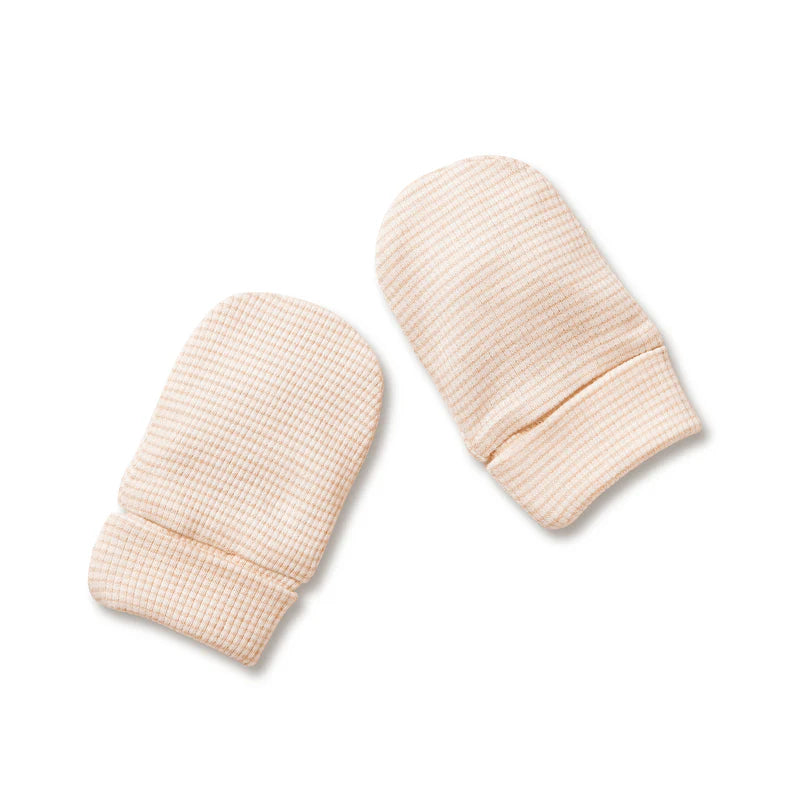 Mittens | Stripe Rib - Cantaloupe