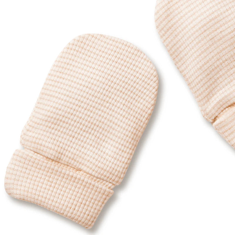 Mittens | Stripe Rib - Cantaloupe