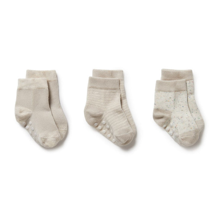 Socks | 3pk Baby - Clay