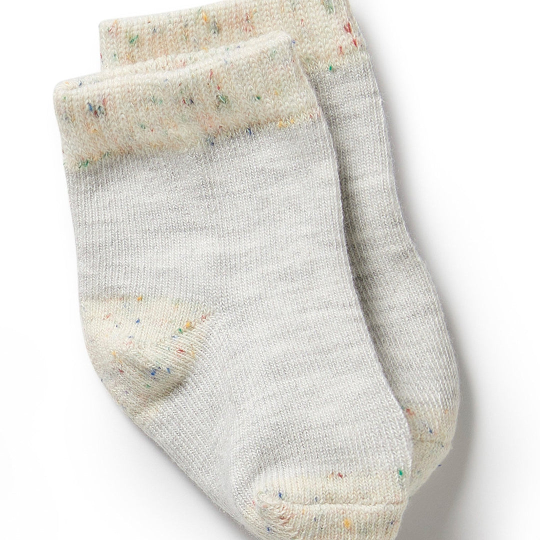 Socks | 3pk Baby - Cream, Oatmeal, Grey Cloud