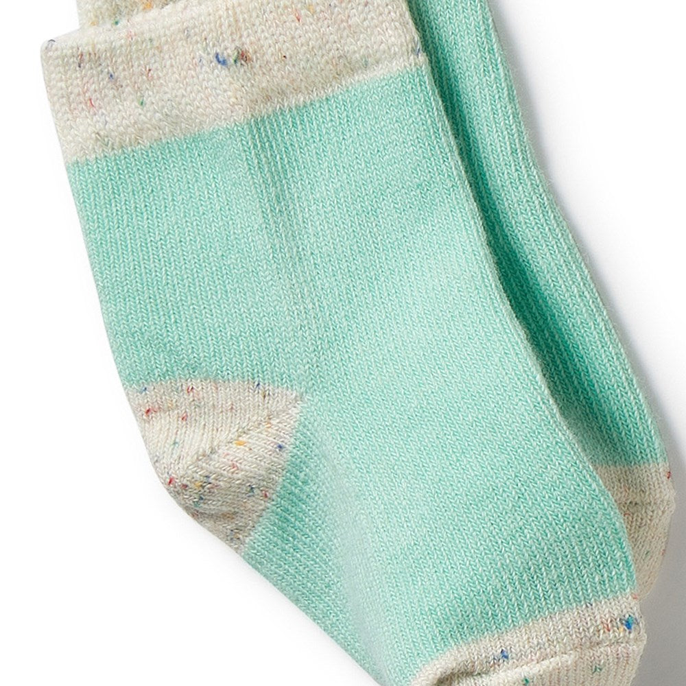 Socks | 3pk Baby - Mint Green, Cactus, Smoke Blue