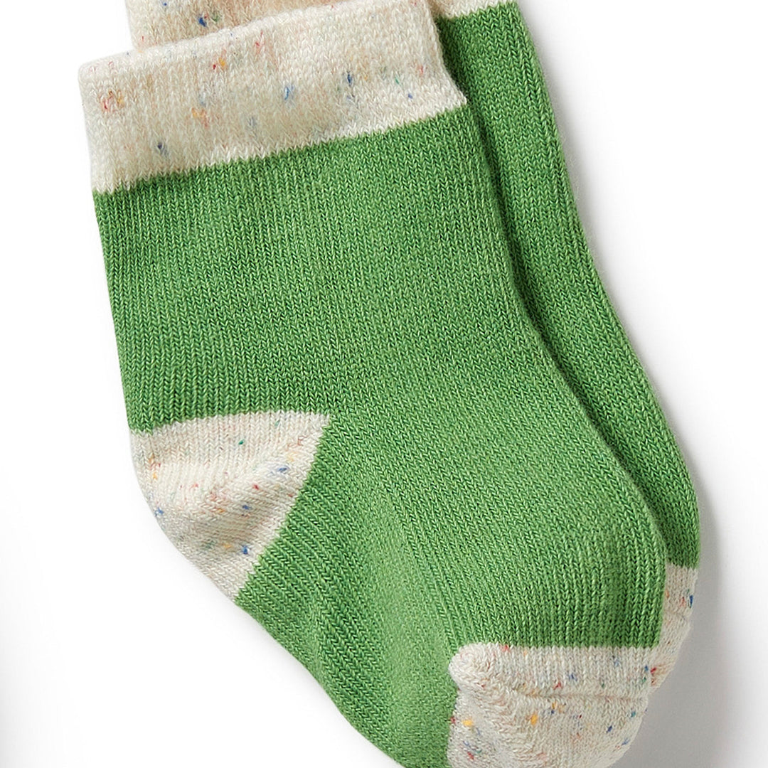 Socks | 3pk Baby - Mint Green, Cactus, Smoke Blue